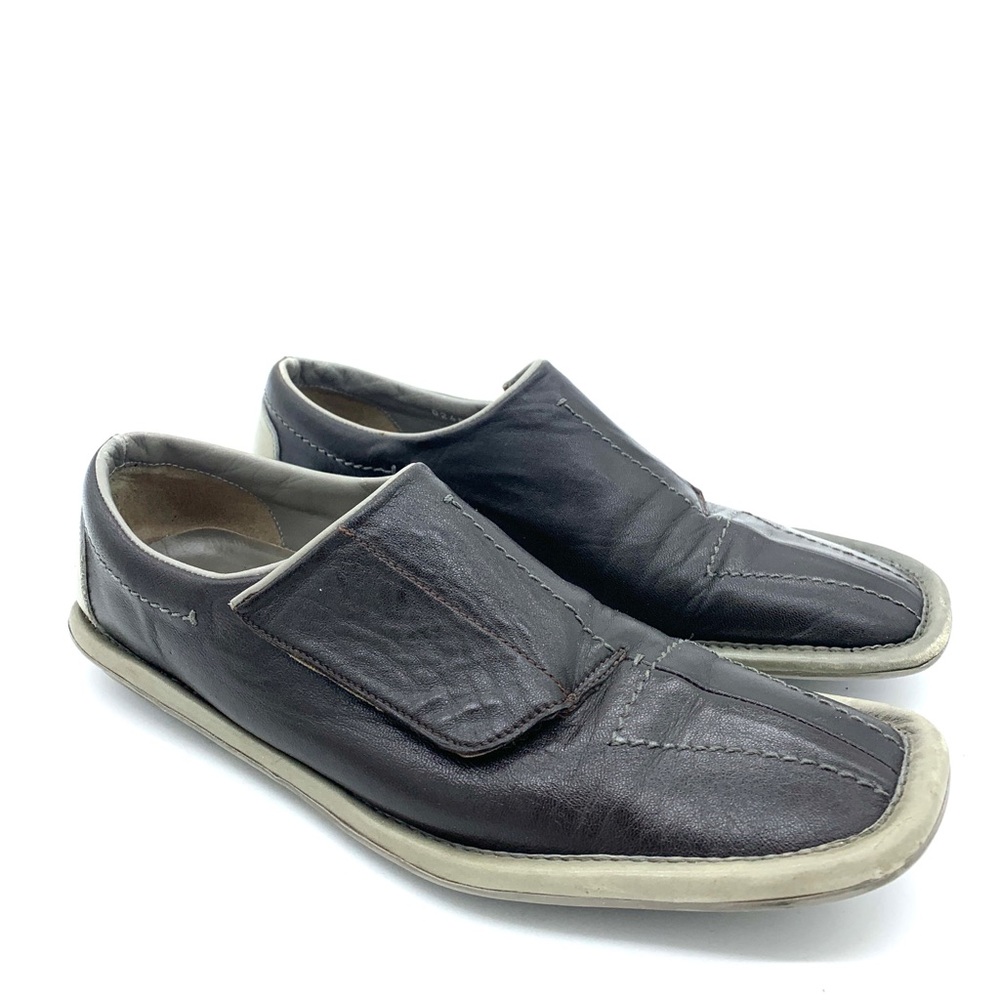 Prada Brown Leather Velcro Shoes